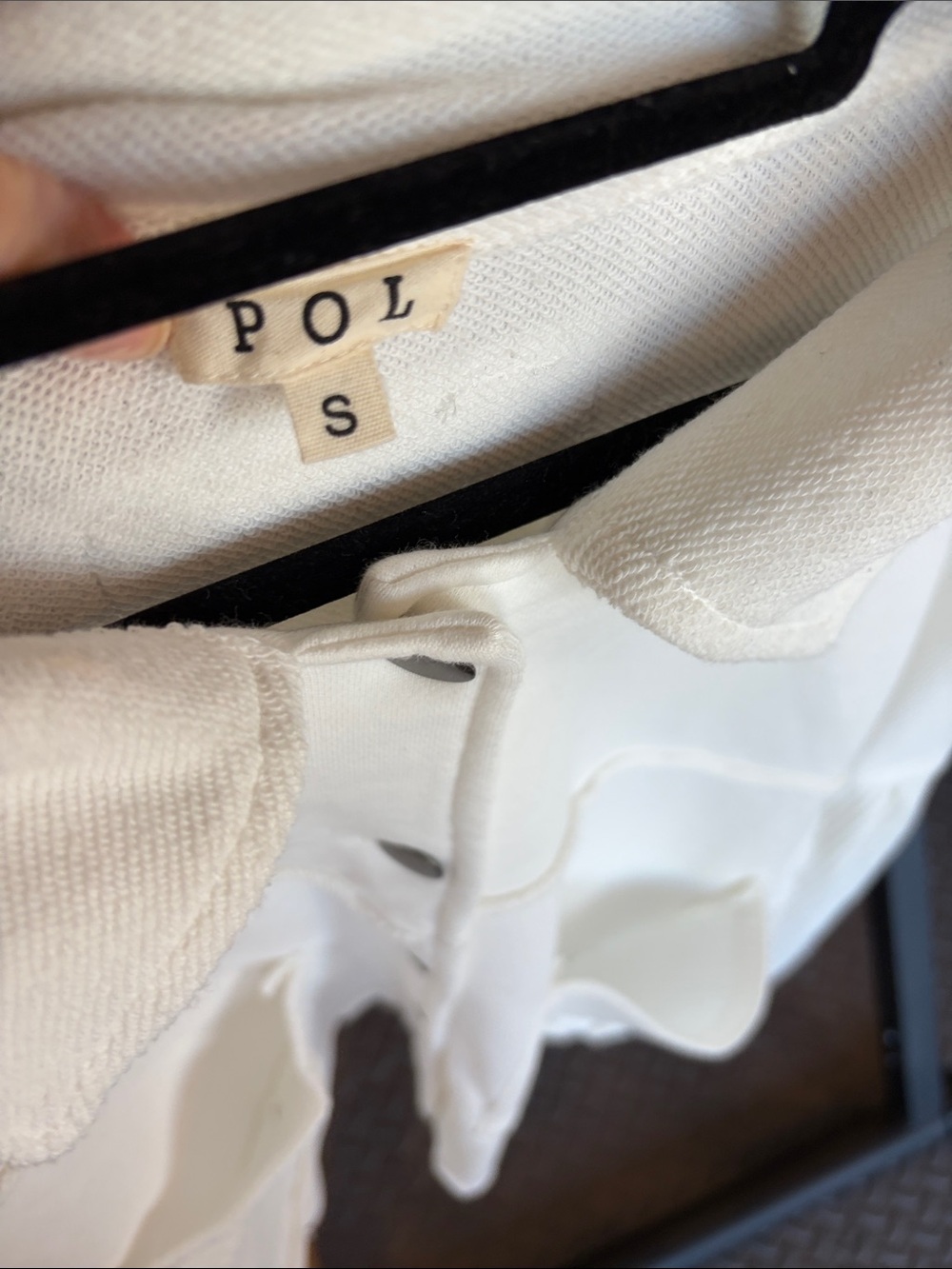 POL White Button-Front Collared Jacket - Picture 4 of 7